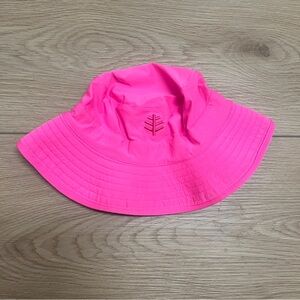 Coolibar Kids Neon Pink Sun Bucket Hat Flexible Lightweight
